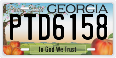GA license plate PTD6158