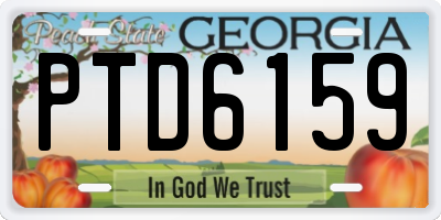 GA license plate PTD6159