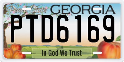 GA license plate PTD6169