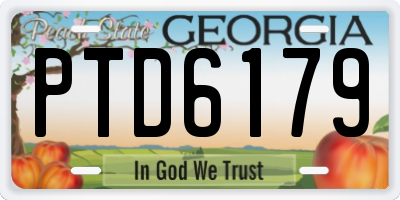GA license plate PTD6179