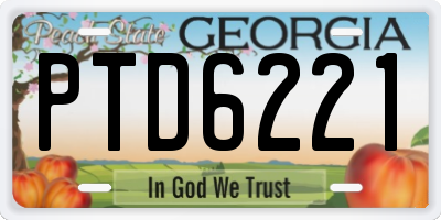 GA license plate PTD6221