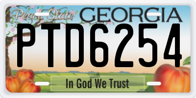GA license plate PTD6254