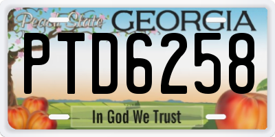 GA license plate PTD6258