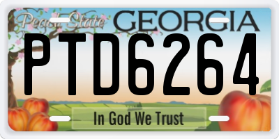 GA license plate PTD6264