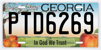 GA license plate PTD6269