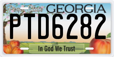 GA license plate PTD6282
