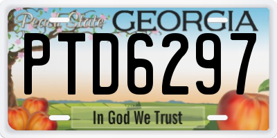 GA license plate PTD6297