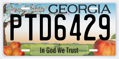 GA license plate PTD6429