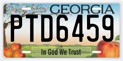 GA license plate PTD6459