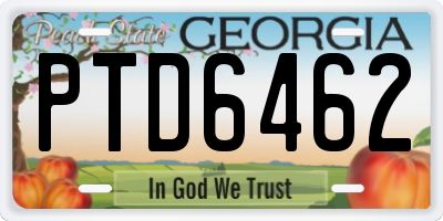 GA license plate PTD6462