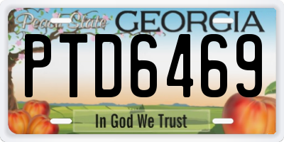 GA license plate PTD6469