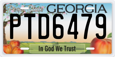 GA license plate PTD6479