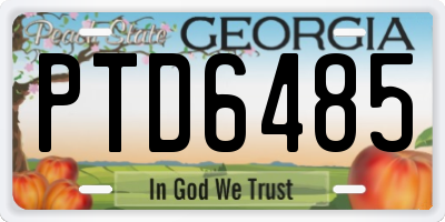 GA license plate PTD6485