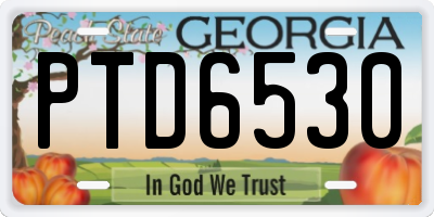 GA license plate PTD6530