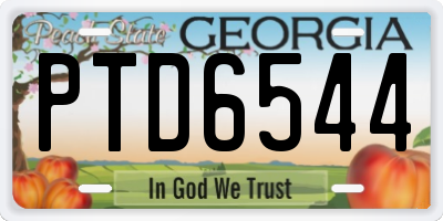GA license plate PTD6544