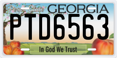GA license plate PTD6563