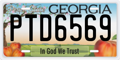 GA license plate PTD6569