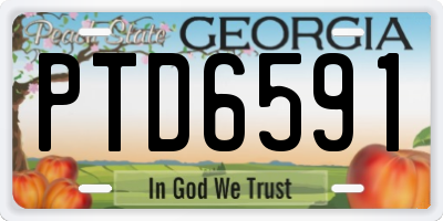 GA license plate PTD6591