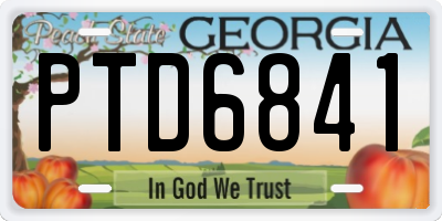 GA license plate PTD6841