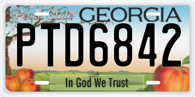 GA license plate PTD6842