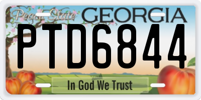 GA license plate PTD6844
