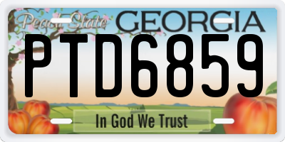 GA license plate PTD6859