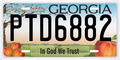 GA license plate PTD6882