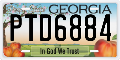 GA license plate PTD6884
