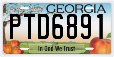GA license plate PTD6891
