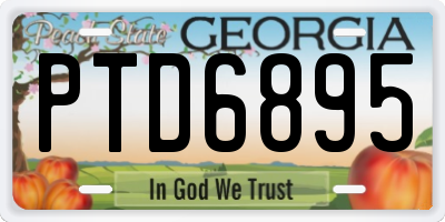 GA license plate PTD6895