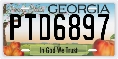 GA license plate PTD6897