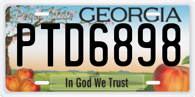 GA license plate PTD6898