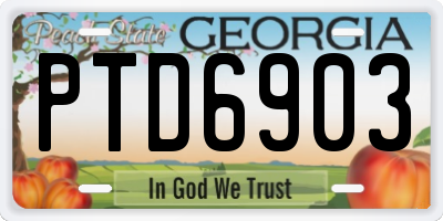 GA license plate PTD6903