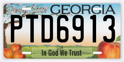 GA license plate PTD6913
