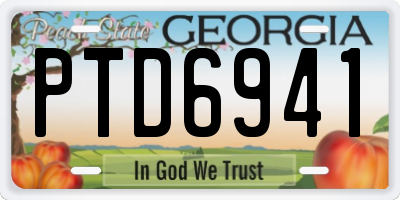 GA license plate PTD6941