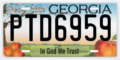 GA license plate PTD6959