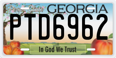 GA license plate PTD6962