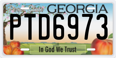 GA license plate PTD6973