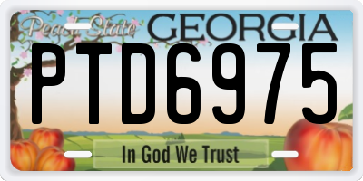 GA license plate PTD6975