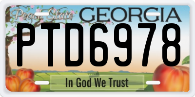 GA license plate PTD6978