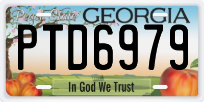GA license plate PTD6979