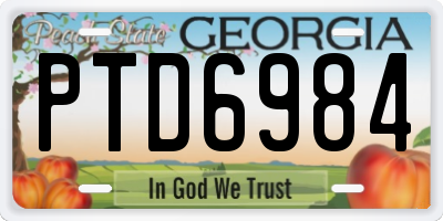 GA license plate PTD6984