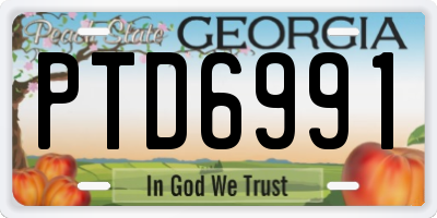 GA license plate PTD6991
