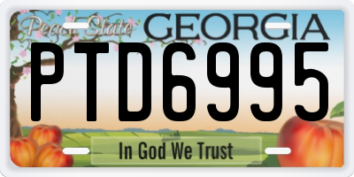 GA license plate PTD6995