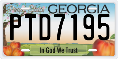 GA license plate PTD7195
