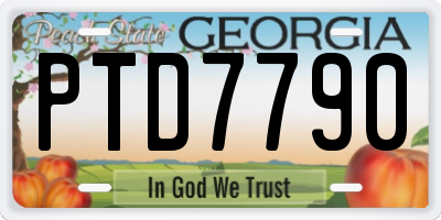 GA license plate PTD7790