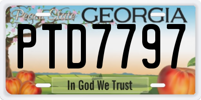 GA license plate PTD7797