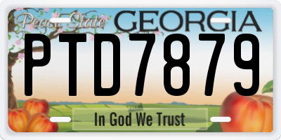 GA license plate PTD7879