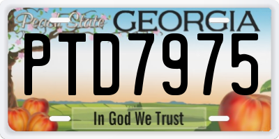 GA license plate PTD7975