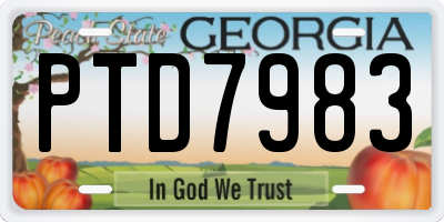 GA license plate PTD7983